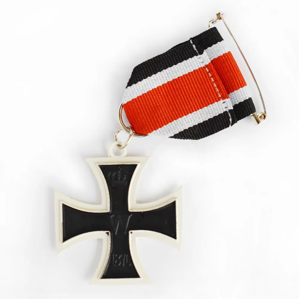 

GERMAN 1813-1870 PRUSSIA IRON CROSS MEDAL 2ND CLASS BADGE WITH RIBBON