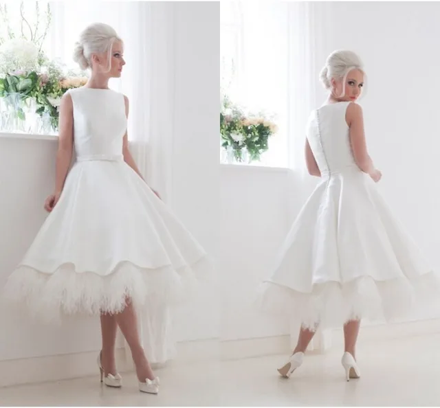 Short Pocket Wedding Dress