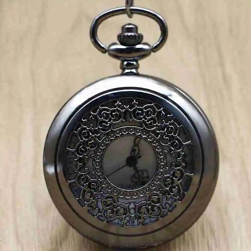 Antique font b Steampunk b font Vintage Hollow 4 Colors Classic Quartz Pocket font b Watch