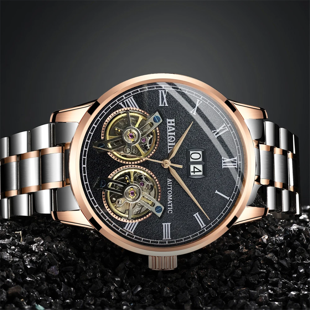 automático máquinas duplo tourbillon moda à prova