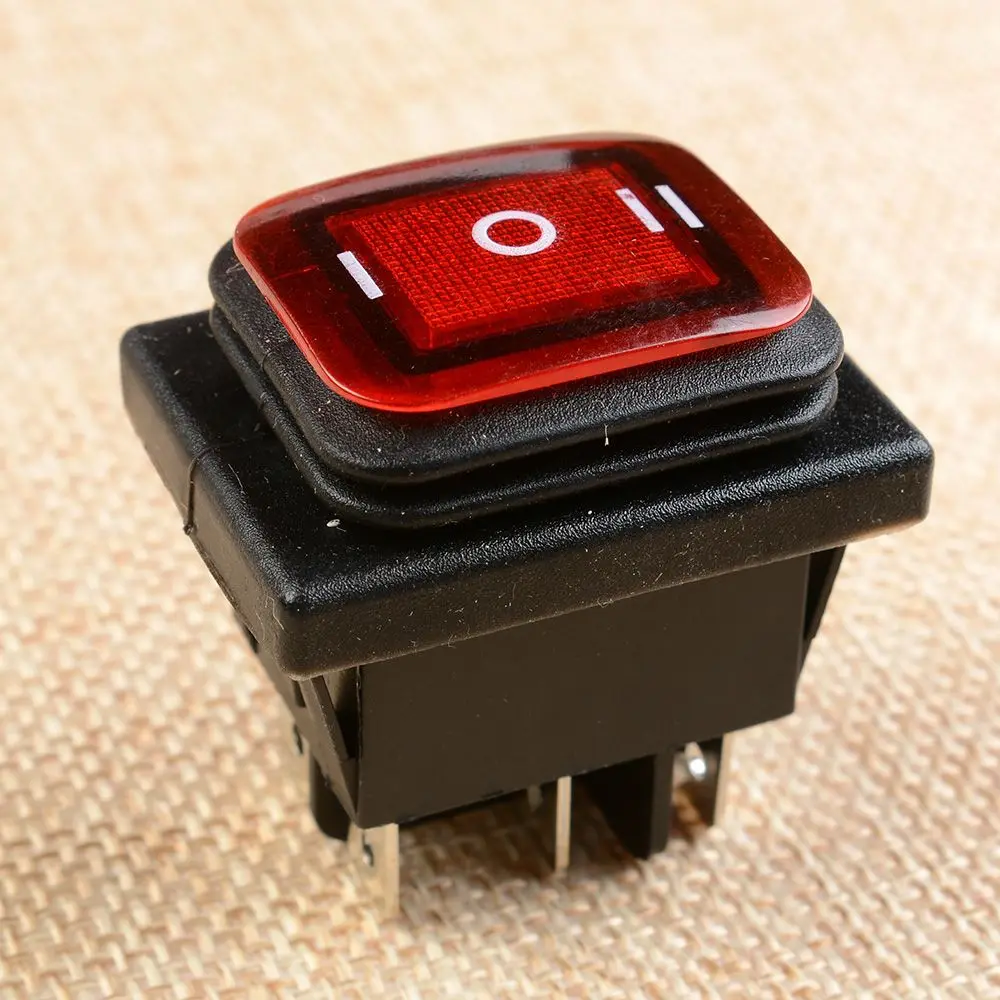 

1pcs 3 Position LED Lighted 6 Pin Car Boat Rocker Switch ON-OFF-ON DPDT 16A 250V