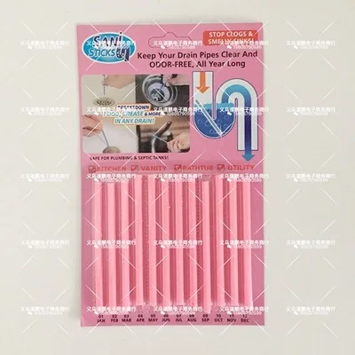 Новинка года палочки Sani Sticks сточных вод обеззараживания к дезодорант в Кухня Туалет Слив для ванны очиститель лаванды Ocean лимонный вкус - Цвет: Strawberry flavor