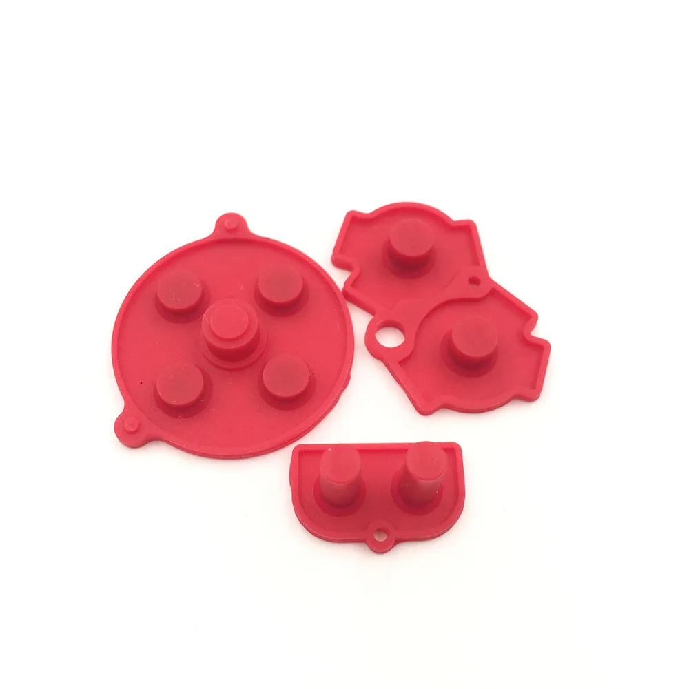Высокое качество Красочные для nintendo Game Boy GBA Кнопка Advance силиконовый резиновый коврик проводящие контакты AB Выберите Start D Pad - Цвет: Красный