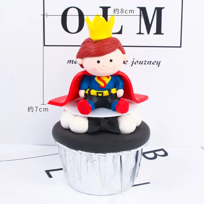 Королевская корона принц Baby Shower мальчик украшение для именинного торта десерт украшение для вечерние прекрасные подарки - Цвет: CD-LPrince-Sman