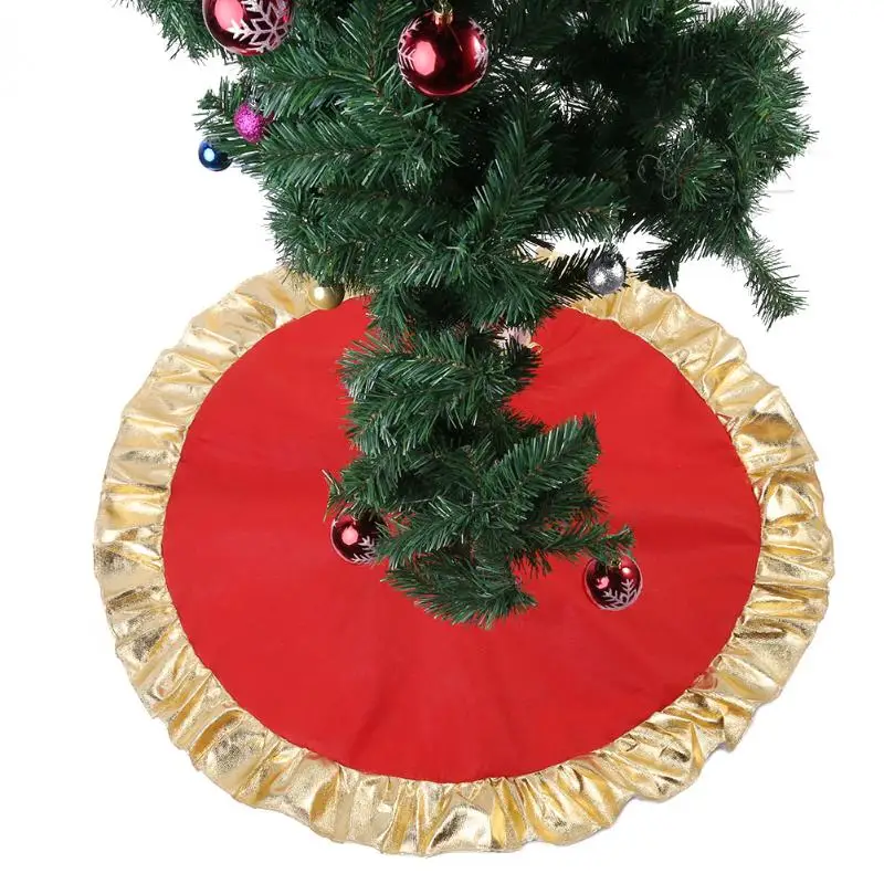 

90cm Merry Christmas Tree Skirt with Ruffle Edge Tree Apron Decor Natal Natal Christmas Decorations for Home New Year Decoration