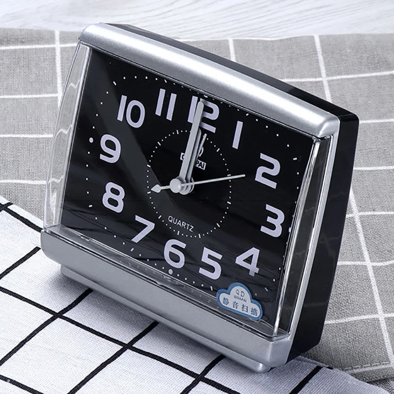 Minimalist Easy To Read Alarm Clock Bedside Desk Travel Home Quartz Cute Portable