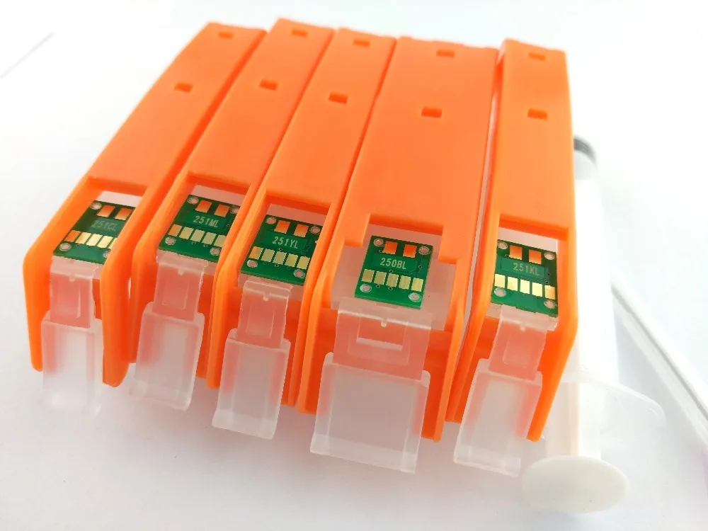 5PCS PGI 470 CLI 471 Empty Refillable Ink Cartridge For Canon PIXMA MG6840 MG5740 TS5040 printer