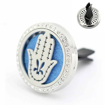 

30mm Stainless Steel plam car essential oil aroma aromatherapy diffuser pendant locket vent clip