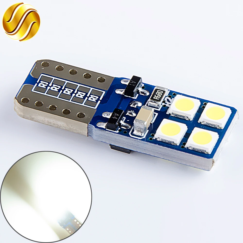 Flytop T10 светодиодный светильник 3030SMD CANBUS 194 12V 8W без ошибок автомобильный супер