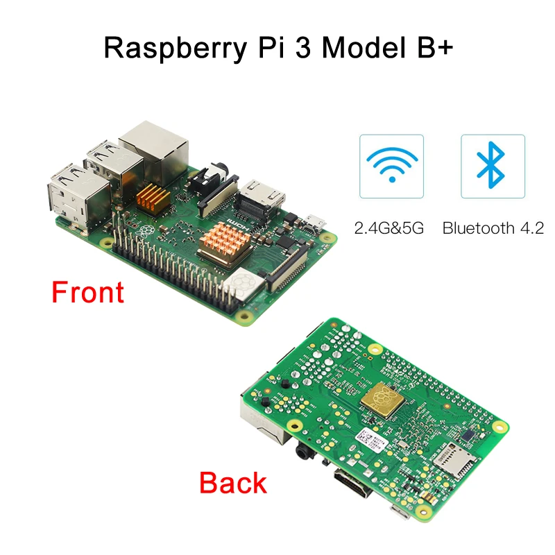 Raspberry Pi 3 Model B или Raspberry Pi 3 model b плюс плата+ ABS чехол+ блок питания мини ПК Pi 3B/3B+ с WiFi и Bluetooth