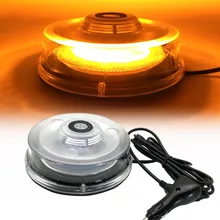 Ambre LED Lumière Stroboscopique Balise Véhicule Toit De Voiture D'avertissement Flash D'urgence Lumières Clignotant Clignotant Sécurité Lampe de Signalisation