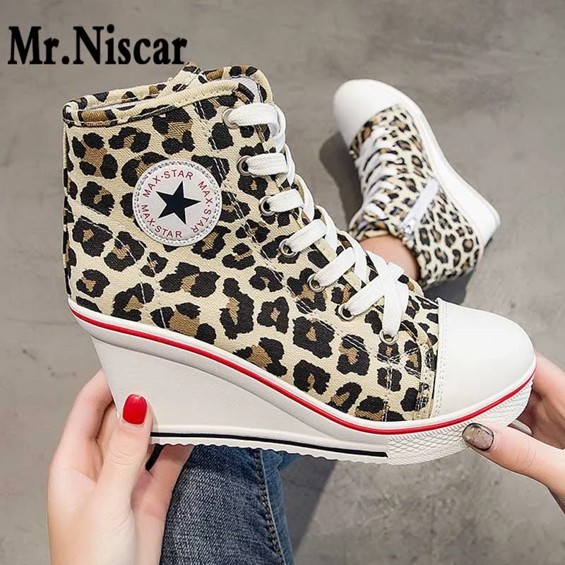 leopard sneaker wedges