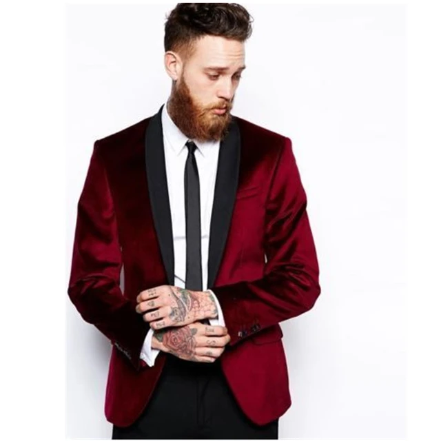 New Chaqueta Hombre Fashion Men Suits Velvet Shawl Collar Dress Wedding Groom, Holds Jacket Is Custom Size Color _ AliExpress Mobile