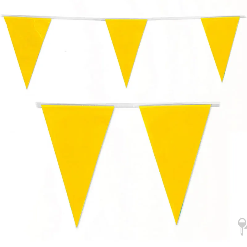 60M 120 Flags Full Yellow Flags string banner wedding decoration flags birthday married party supplies Stain Fabric Bunting flag