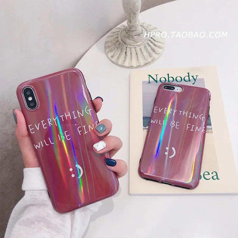 Элитный бренд красный глянцевый мягкий силикон IMD крышка для iPhone case X Xs 7 8 плюс 6 S