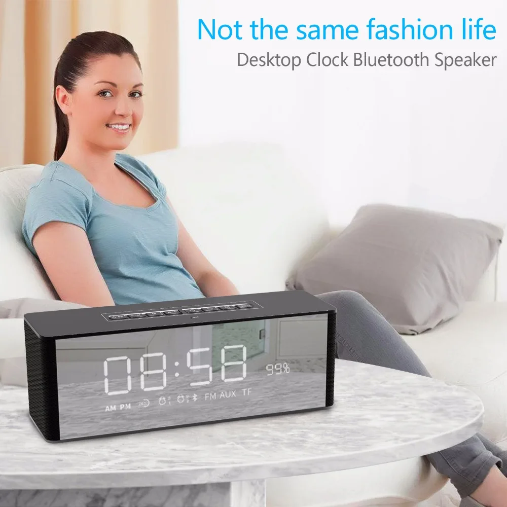 

S06 NEW Wireless display Bluetooth speaker, time, temperature, power, etc. Portable, waterproof, dustproof indoor and outdoor