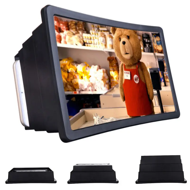 3D мобильный увеличитель для экрана телефона HD видео усилитель для смартфона стенд 3D фильм экран увеличенная Лупа 3E17