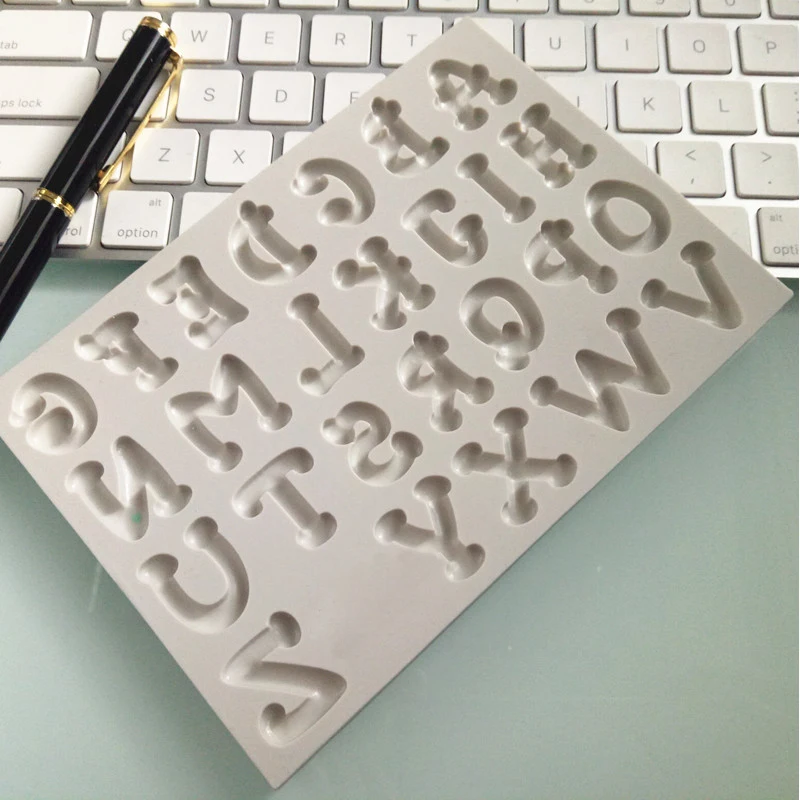 Silicone Mold 26 Letters Alphabet Uppercase Fondant Sugarcraft Gumpaste