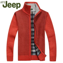 Jeep 2016 warme dicke samt strickjacke männer winter tops stehkragen menschen tragen locker sitzende pullover 62
