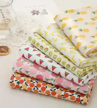 

Cartoon fruit meter fabric 95% Cotton Fabric quilting Baby Cloth Kids bedding patchwork tissue home Textile Sewing fabric