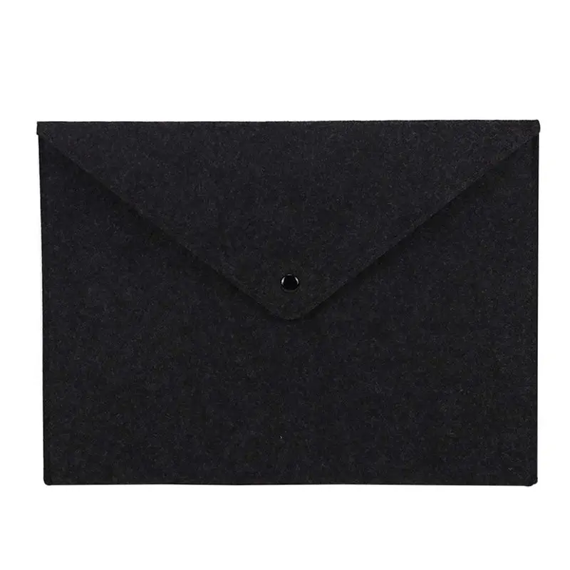 

1PC Simple Solid A4 Big Capacity Document Bag Business Briefcase File Folders Chemical Felt Filing Products Student Gifts