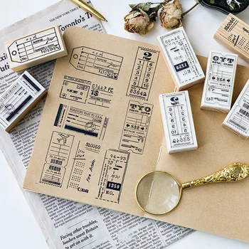 

New vintage label bill student wood stamp DIY wooden rubber stamps for scrapbooking stationery scrapbooking standard stamp