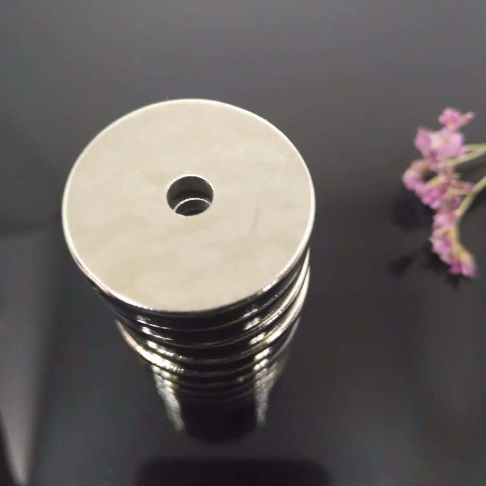 Диаметр 30x3 мм магнитное отверстие 5 мм Неодим N35 супер сильное круглое перманентное кольцо с потайной головкой редкоземельный магнит