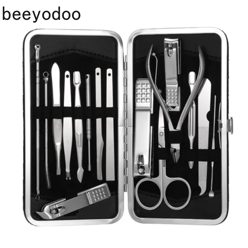 

16 in 1 Stainless Steel Manicure Pedicure Set with Case