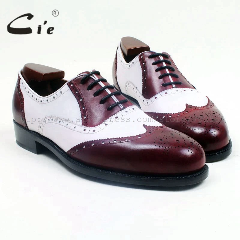 Respirável Mix branco Cie up Ox518 Cores Sola Inferior Vinho Do Brogues Homens Lace Handmade Redondo Completo Dos Couro Sapato Dedo Pé Genuíno x0P8grPwTq