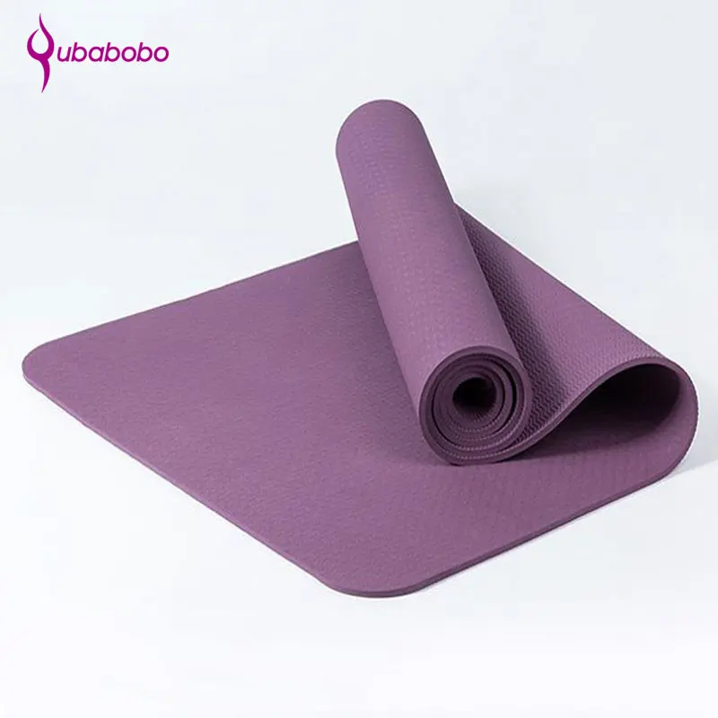[QUBABOBO] TPE Dedicated Yoga Mat 6mm Pilates Sport Balance Cushion Multifunctional Fitness Mat Gymnastics Colchonete 183cm*61cm