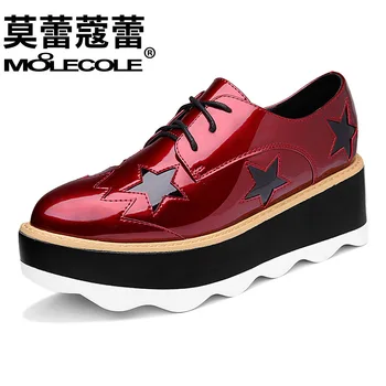 

MOOLECOLE Sweet Goddess Casual Shoes Comfortable Thick Bottom Increase Single Shoes Popular Star Pattern Ladies Shoes Size 35-39