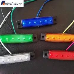 Adeeing 10 шт. 6LED/pc Авто индикатор сигнала Боковой габаритный фонарь задние фонари для автобус, грузовик, фургон караван RV грузовик r30