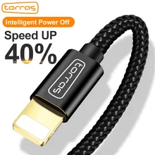 TORRAS USB Cable For iPhone Charger Charging Data Fast For iPhone X 7 Nylon Cord Wire For Charging Phone chargeur For iPhone 6