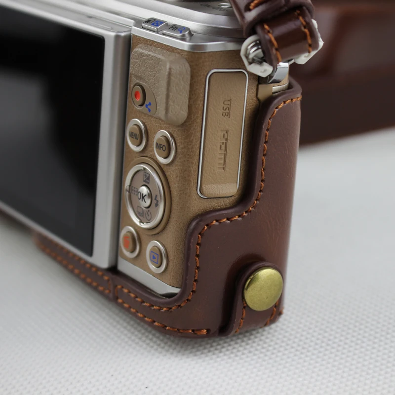 Фабричная Высококачественная сумка для камеры из искусственной кожи, роскошный Винтажный чехол с ремешком для Olympus Pen Lite EPL9 EPL-9