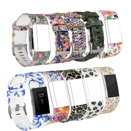 

Soft Silicon Replacement Rubber Watch Band Strap Wristband For Fitbit Charge 2