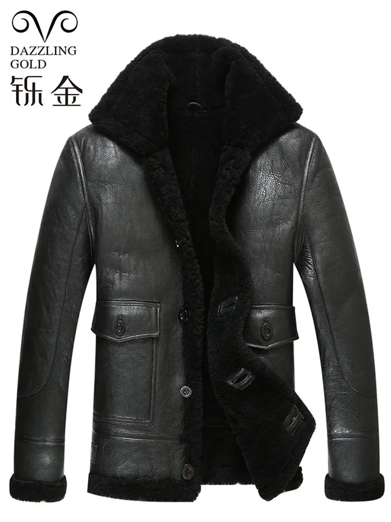 Натуральная кожа, мужское пальто, овчина, настоящая овчина, мужская куртка, пальто из натурального овечьего меха для мужчин, высокое качество, модное зимнее пальто