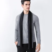 Зимний шарф, мужской шерстяной однотонный шарф, Пашмина, зимний теплый мужской шарф, брендовый шарф, 180 см* 30 см