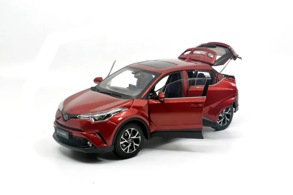 Paudi модель 1/18 1:18 Масштаб Toyota C-HR CHR красный SUV литая модель автомобиля игрушка модель автомобиля открываются двери