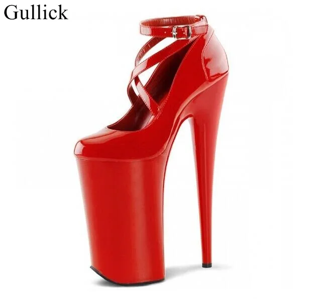 

Sky High Platform Pump Red Patent Leather Thin Heels Shoes 20CM Women Sexy Stiletto Heels Party Dress Shoes Night Club Shoes