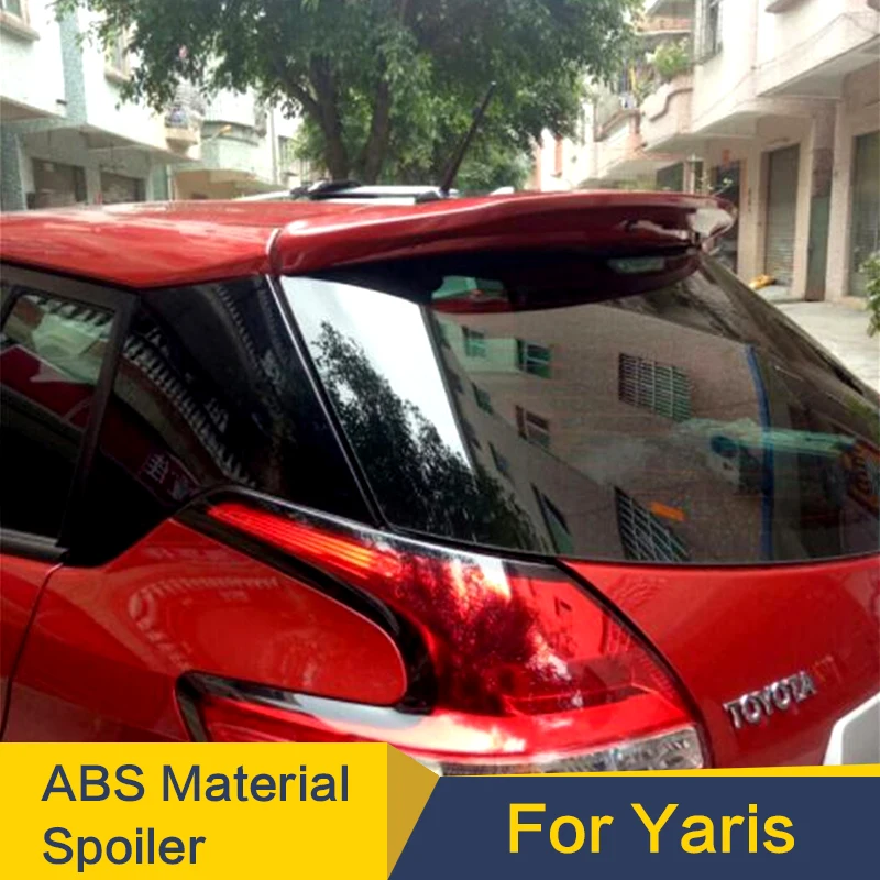 

Use For Toyota Yaris Spoiler Rear Trunk Lid Car Spoiler Wing 2014-2018 ABS Material Customize Color DIY Paint Sport Car Spoiler