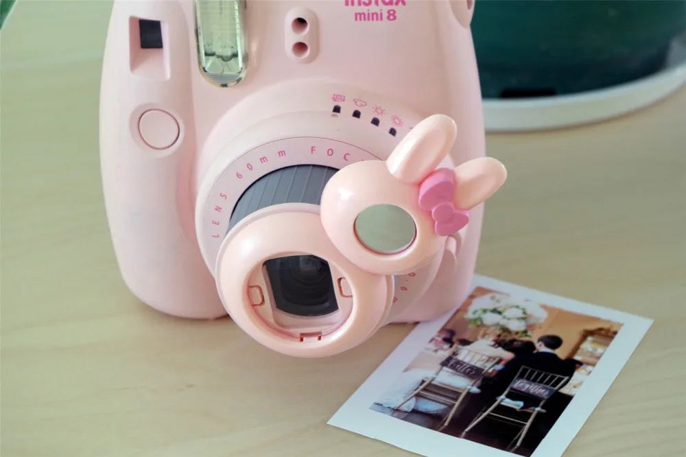 Совместимость с Fuji Instax Mini 7S 8 8+ 9 крупным планом объектив селфи зеркало для съемки селфи милый кролик для Polaroid камера аксессуары