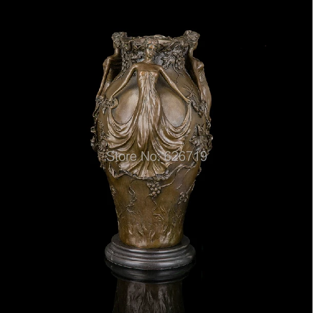 beautiful classical europe stype lady antique figurines bronze statua urna urn sculpture vase for home decor - Decorative Urns beautiful classical europe stype lady antique figurines bronze statua urna urn sculpture vase for home decor - Decorative Urns