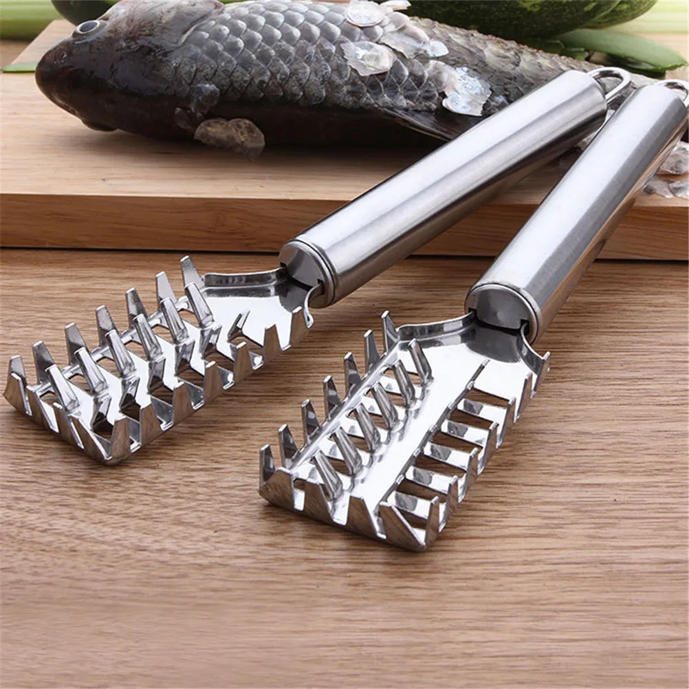 

1Pc Stainless Steel Fish Scales Fast Fish Cleaning Knife Skinner Fish Skin Scraper Fishing Cleaning Remover Kitchen Tools Gadget