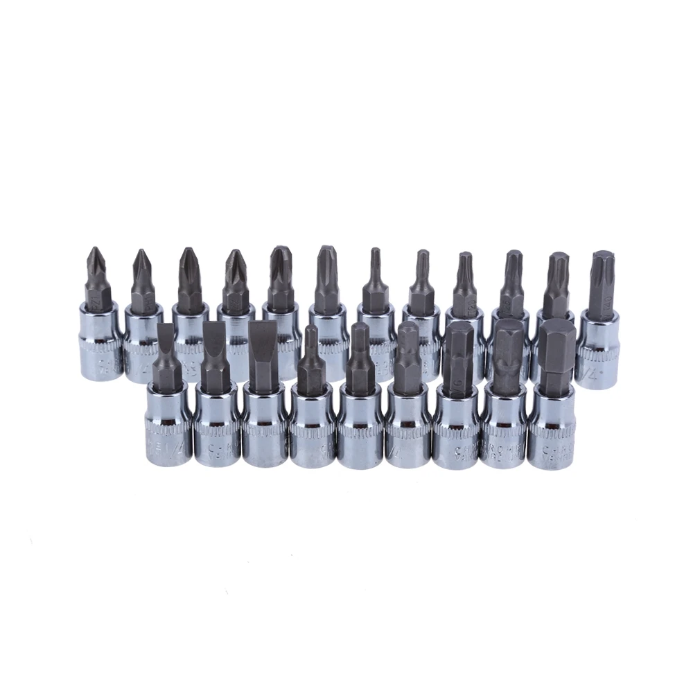 46pcs 1/4-Inch Socket Set Car Repair Tool Ratchet Set Torque Wrench Combination Bit a set of keys Chrome Vanadium