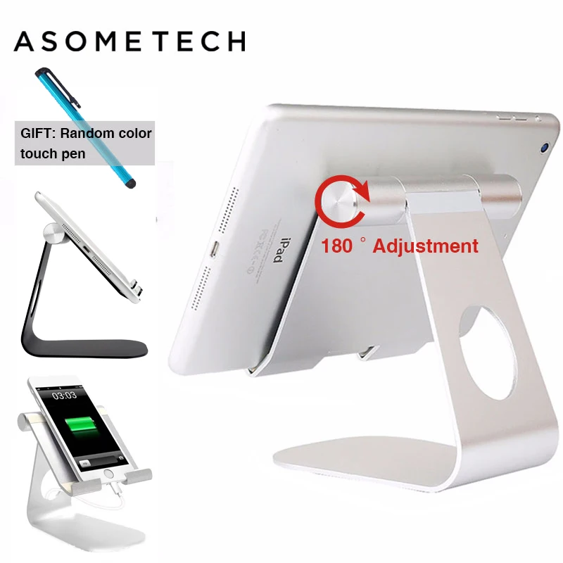 

Aluminum Tablet Stand For Apple Ipad Support Tablet Holder Mount For Ipad Iphone Samsung Huawei Smart Phone 180 Degree Rotation