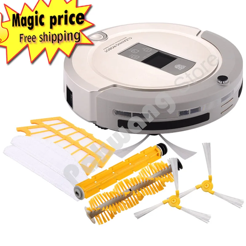 

PAKWANG A325 Robot Vacuum Cleaner UV Sterilize Sweep Vacuum Dry Mop HEPA Filter LCD Touch Screen Schedule Vacuum Cleaner