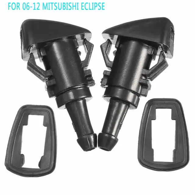 1Pair Car Front Windshield Wiper Water Spray Washer and Rubber Gaskets