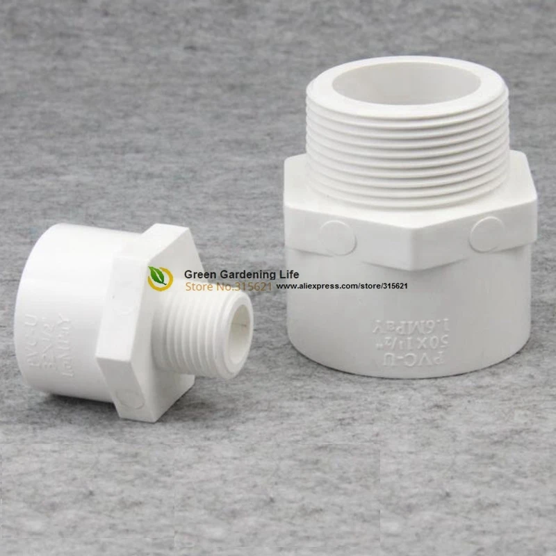 5pcs Male Adapter Male Connection Straight Joint Water