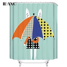 IBANO Cartoon Rabbit Shower Curtain Customized Bath Curtain Waterproof Polyester Fabric Shower Curtain For The Bathroom IBANO Cartoon Rabbit Shower Curtain Customized Bath Curtain Waterproof Polyester Fabric Shower Curtain For The Bathroom