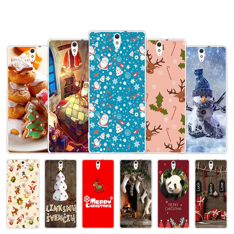 

Silicon Case For Sony Xperia C5 Ultra Dual E5533 E5553 Christmas Season Design Fashion Gel Cover for Sony Xperia C5 Ultra 6 inch
